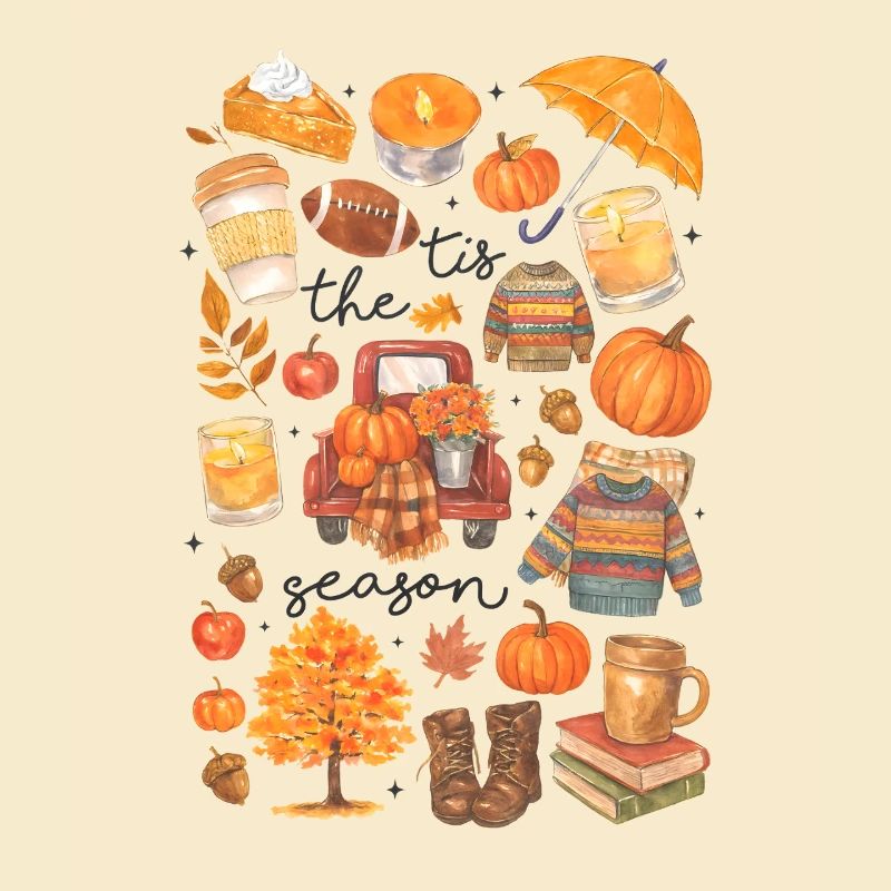 Herbstliche Gemütlichkeit Illustration