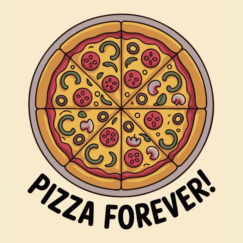 Retro Pepperoni Pizza Slice Muster