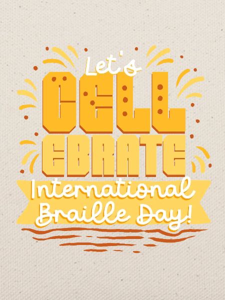 Braille Lehrer Blindenschrift Lets Cell-Ebrate