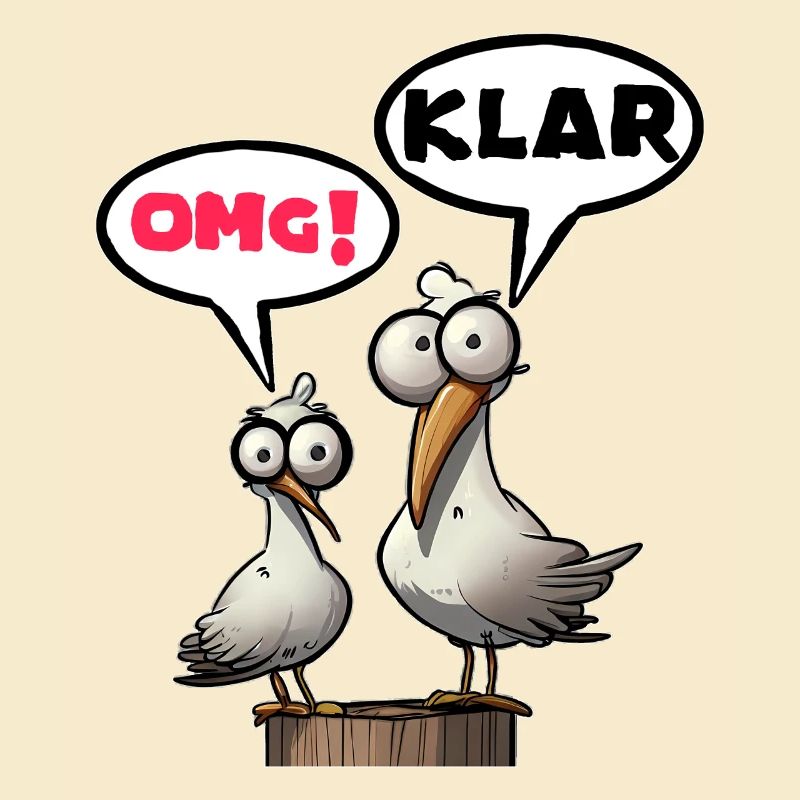 Funny seagulls with OMG Clear
