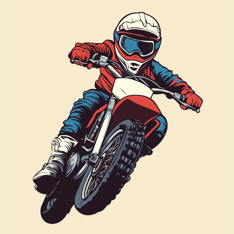 Adrenalinischer Motorradfahrer