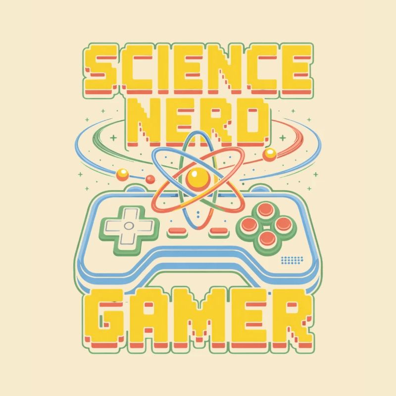 Science Nerd Gamer Atom Controller Wissenschaft