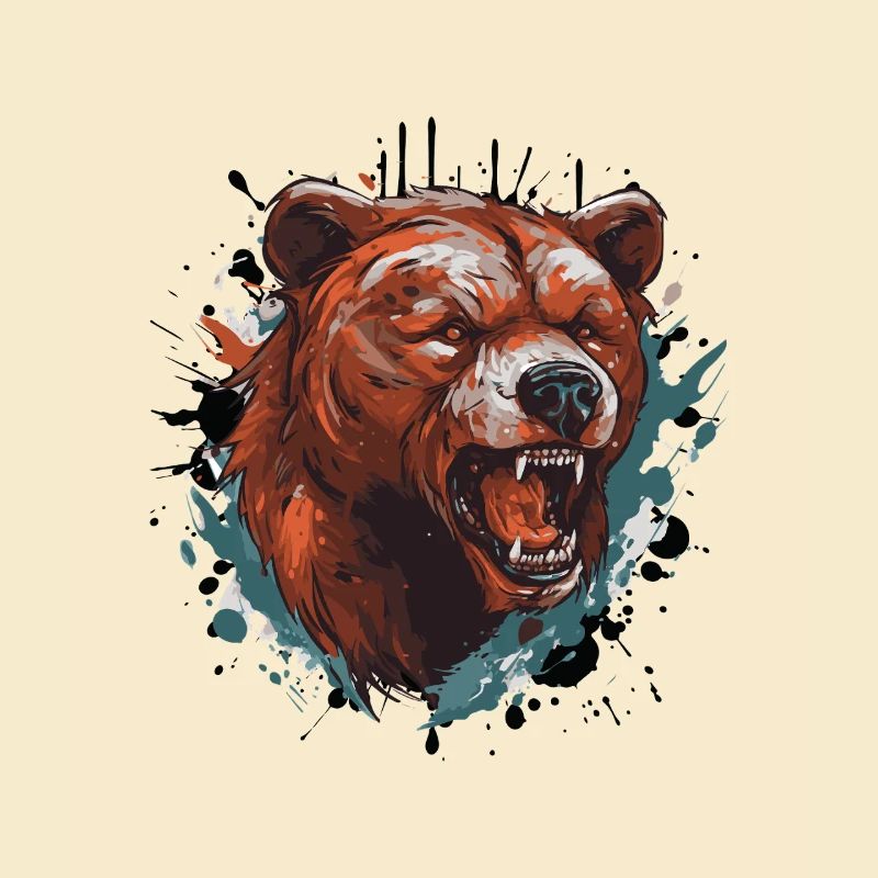 Grizzly Bär Kopf