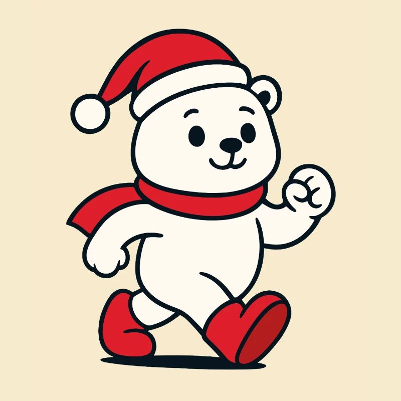 Cute Christmas Bear - Winter Cuddle Design