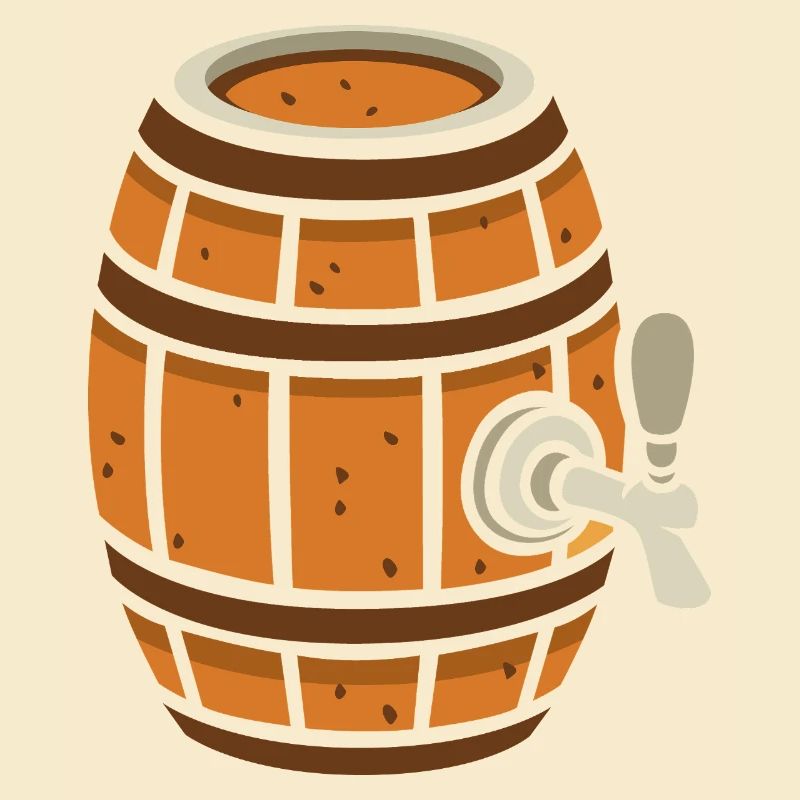 Rustikales Bierfass Cartoon