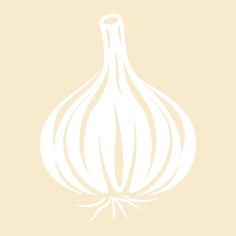 Garlic silhouette black and white