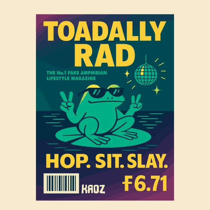 Toadally Rad Disco Frosch Magazin