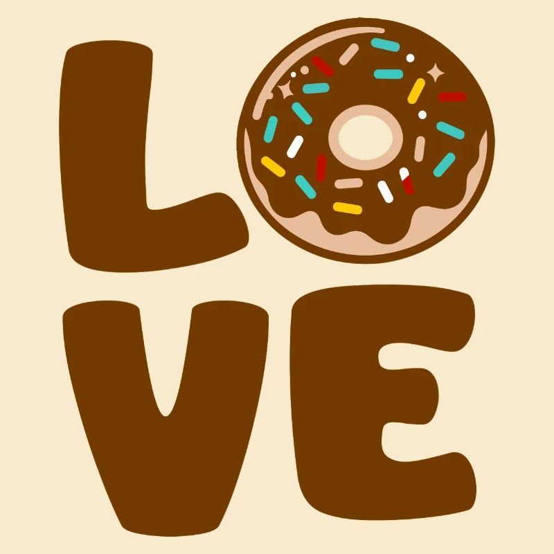 Love Donut Typographic Soft