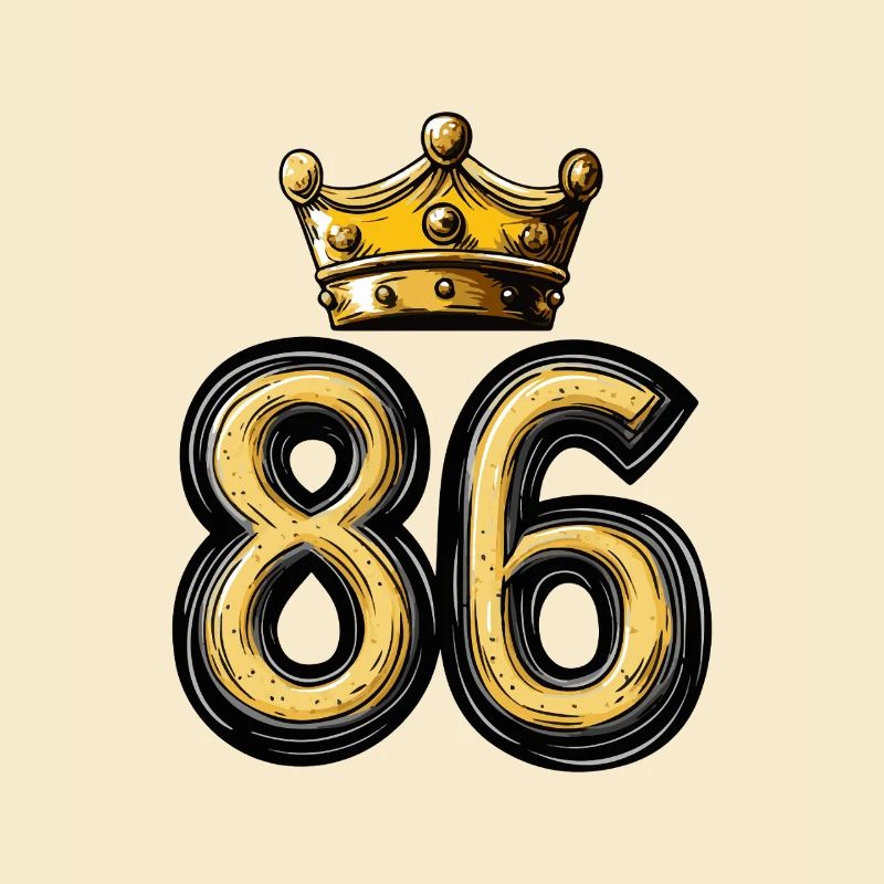 86 Zahl Krone
