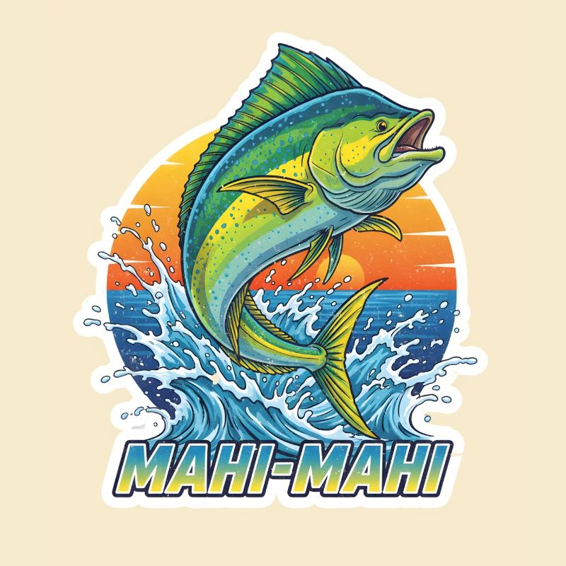 Mahi Mahi Jump at Sunset
