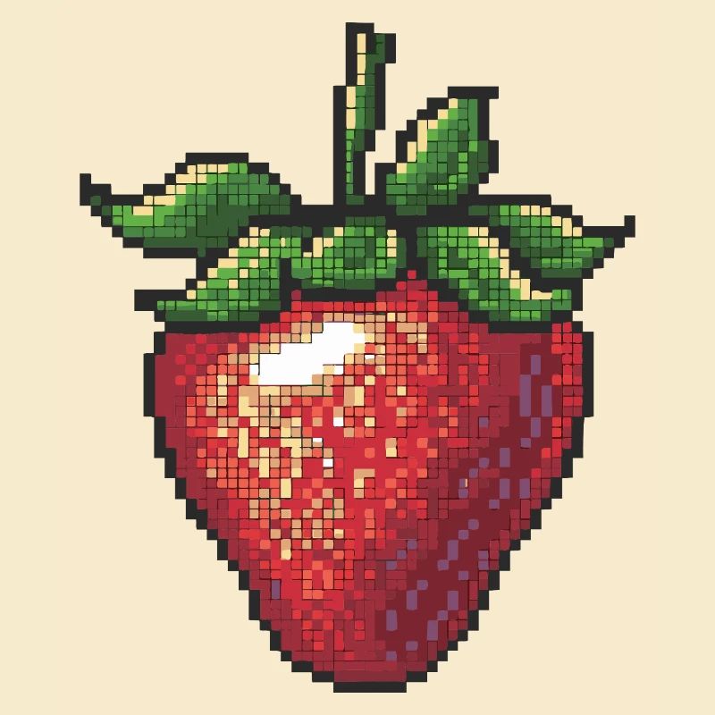 Fraise en style pixel