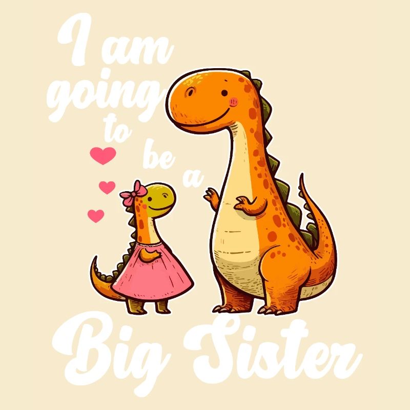 Werde eine große Schwester Dino