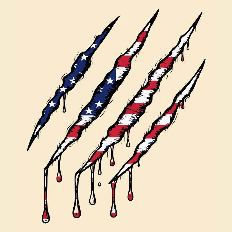 Scratch USA Flag Scratch Trace