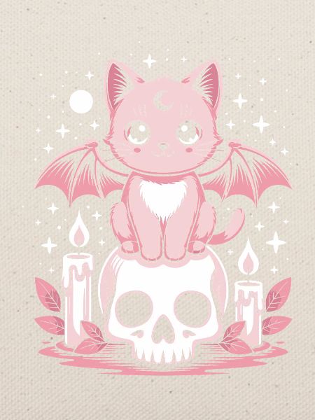 Kawaii Pastel Goth Katze