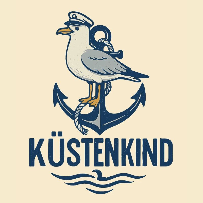 Küstenkind Anker Seemotiv