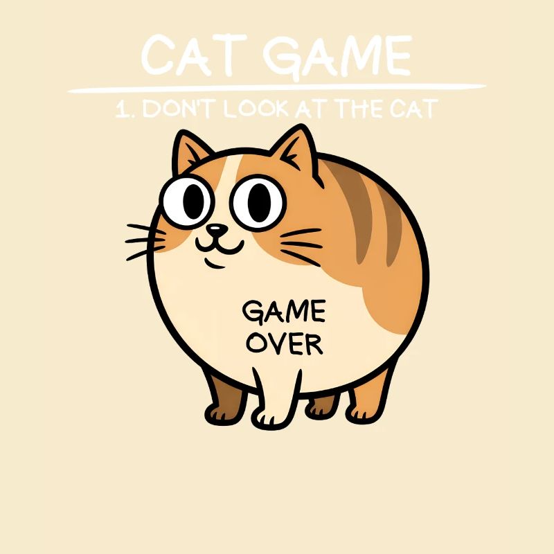 Jeu de chat Ne regarde pas le chat drôle de chat