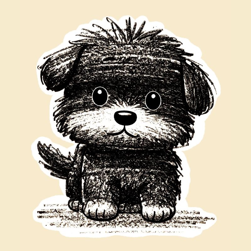 Chiot flou (gris)