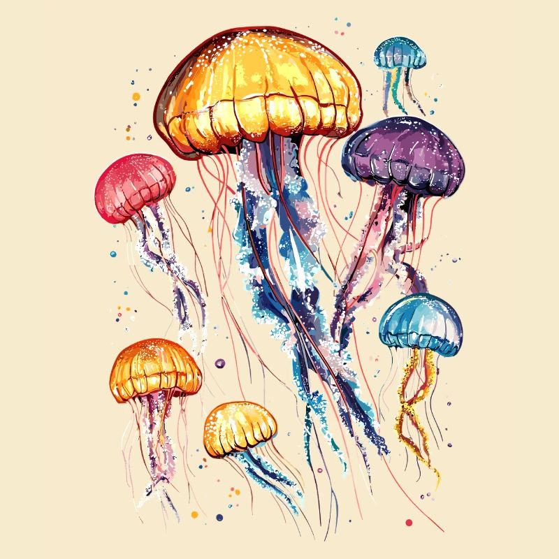 Méduse Méduse de feu Méduse Méduse mignonne