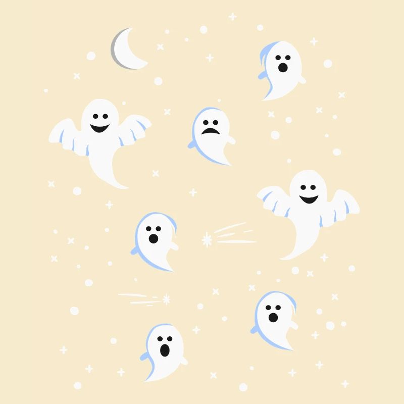 Ghosts Ghosts Night Sky Horror Halloween
