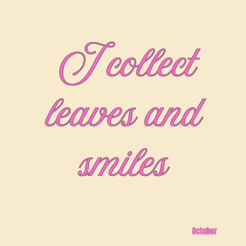 Leaves and Smiles Pink Script