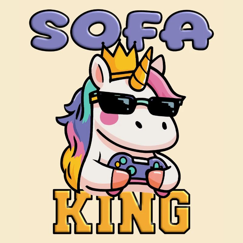 Sofa King - zocken Einhorn