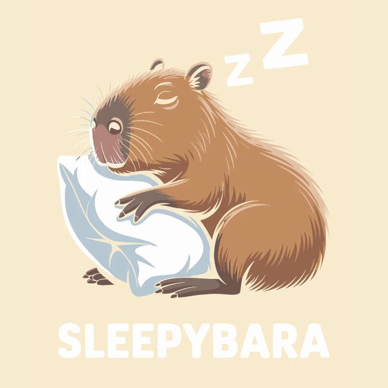 Sleepybara Capybara Schlafen