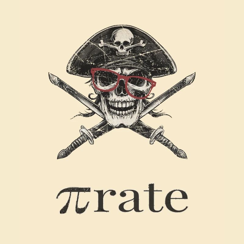 Piratenschädel Brille Säbel
