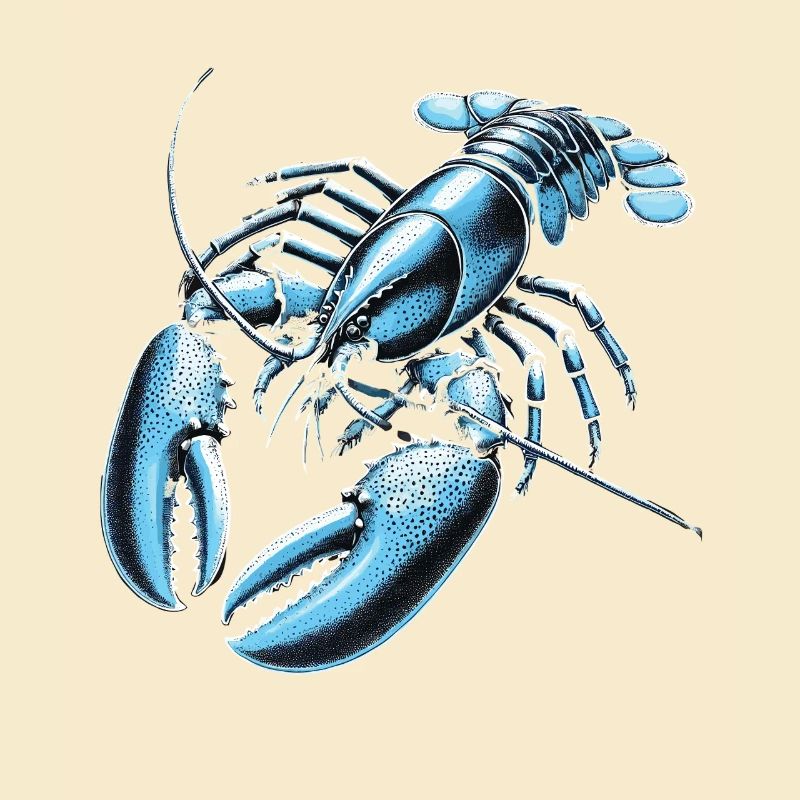 Blauer Krabbenlobster Stil