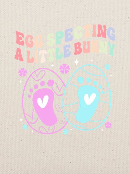 Werdende Mutter Ostern Gender Reveal