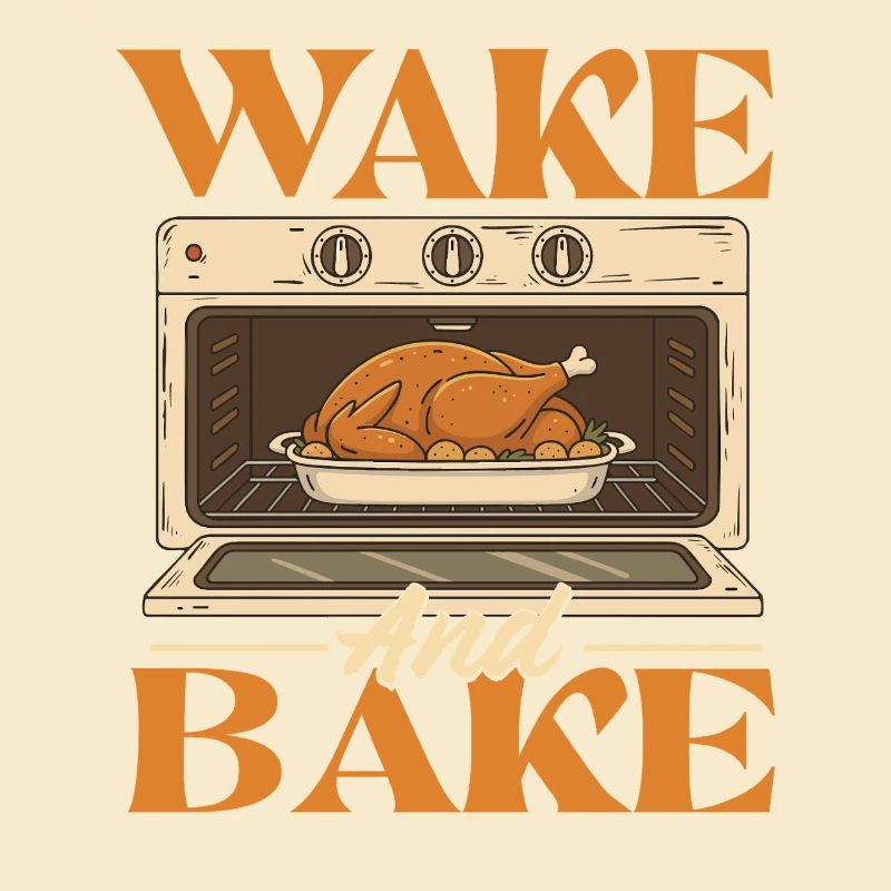 Wake And Bake Funny Thanksgiving Autumn Style