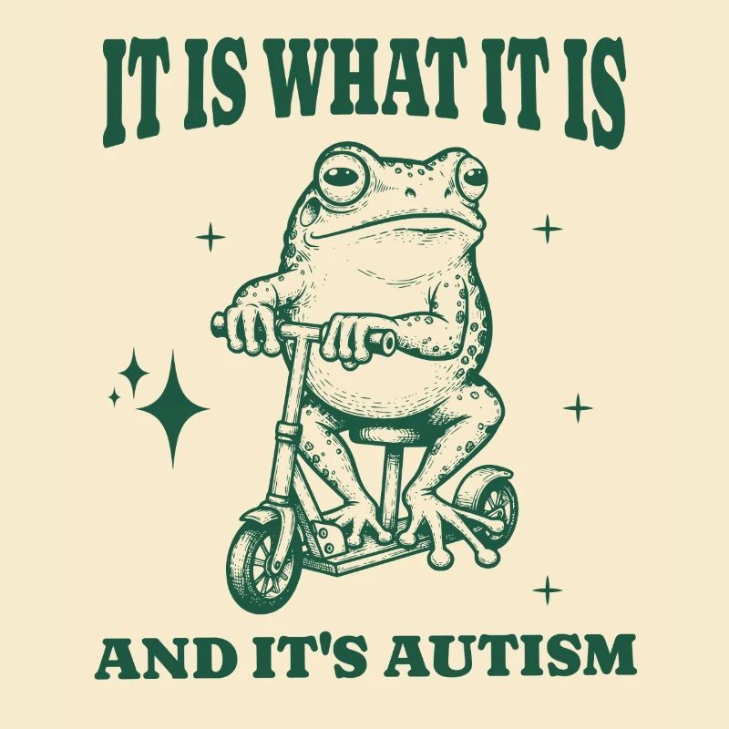 C’est ce que c’est et c’est l’autisme drôle animal grenouille