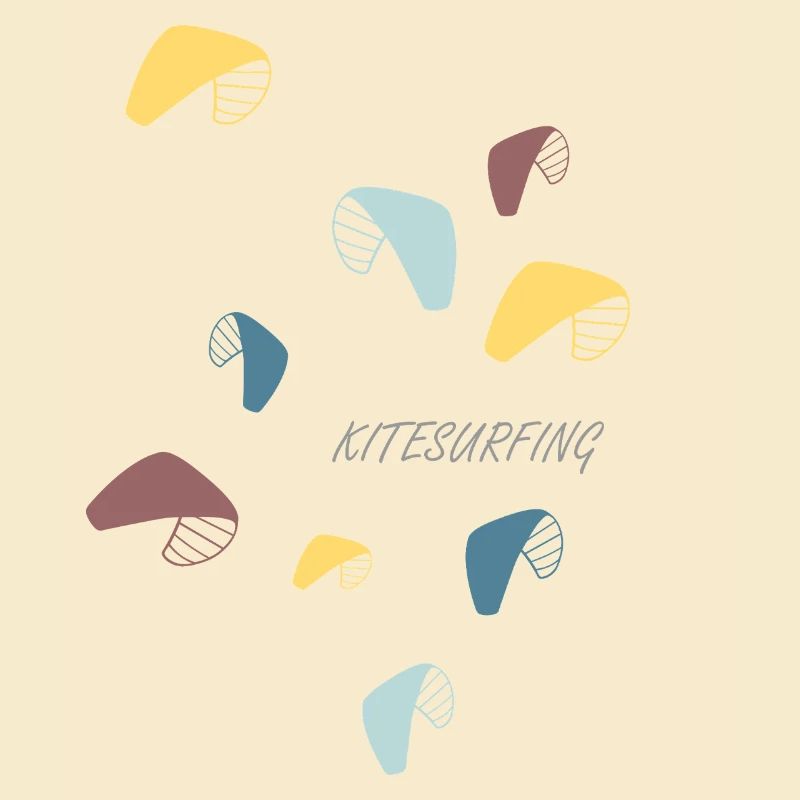 Kitesurfen Pastell Muster