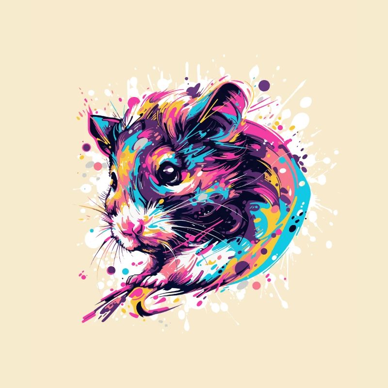 Bunte Farbsplash Hase