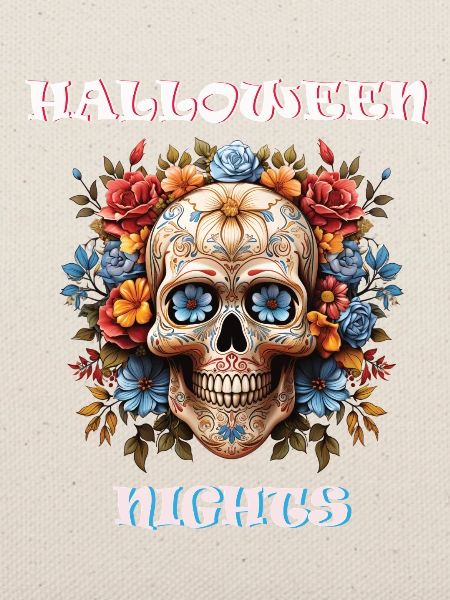 Halloween Skull Sugar Design