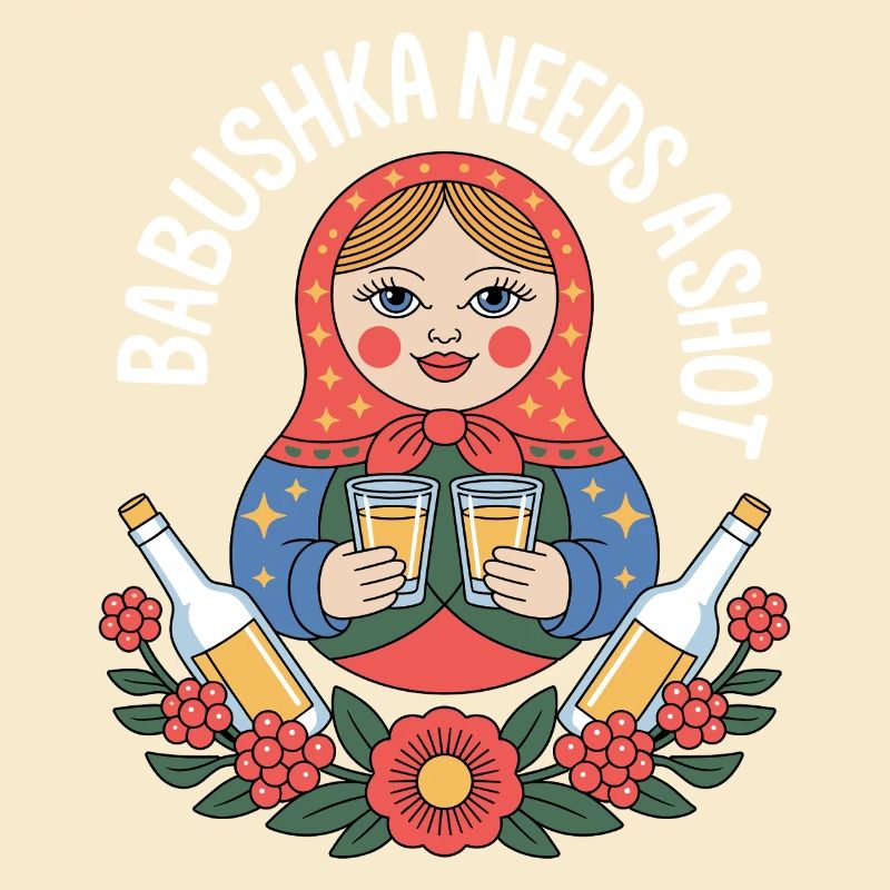 Babuschka mit Shots Motiv