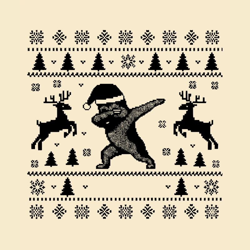 Dabbing Deutscher Schäferhund Weihnachtsmann