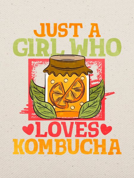 Nur ein Mädchen liebt Kombucha