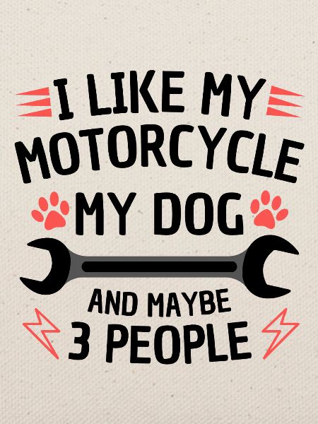 Motorrad Hund Lustiges Zitat
