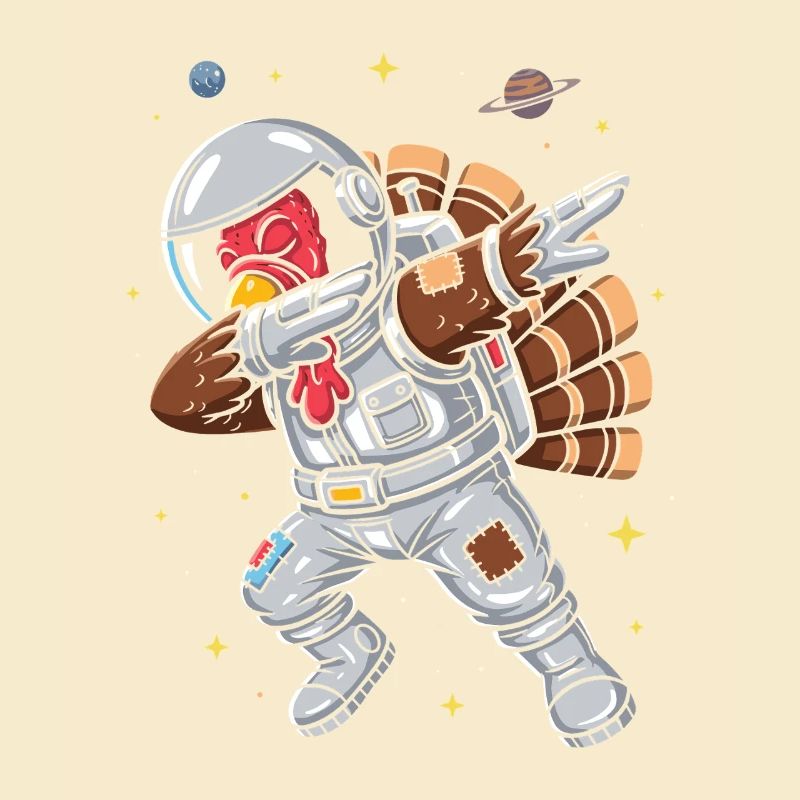 Canard astronaute dans l’espace