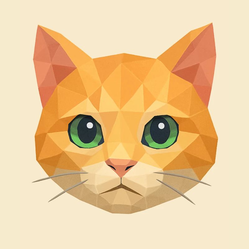 Polygon Cat – Conception géométrique de chat