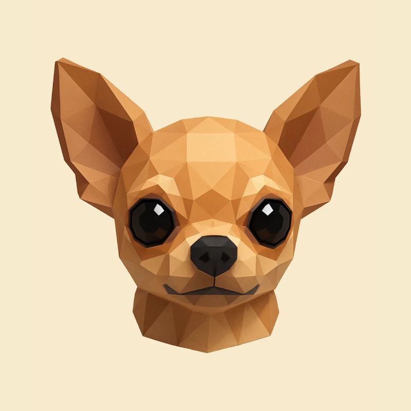 Chihuahua mignon - Conception de chien polygone