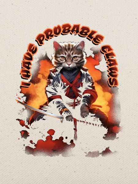Katzenninja im Feuerschwert