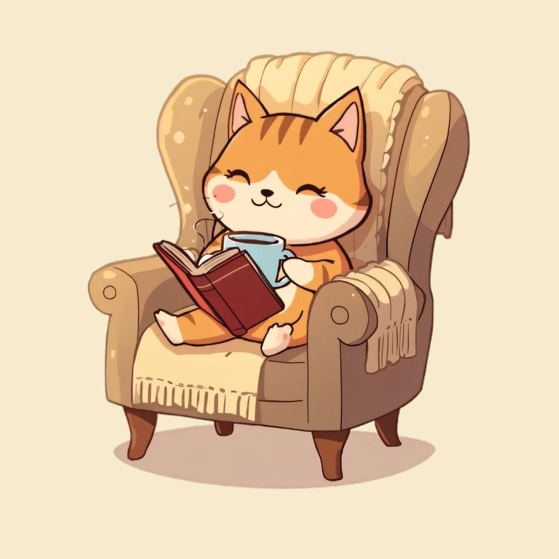 Lecteur de chat dans votre fauteuil préféré