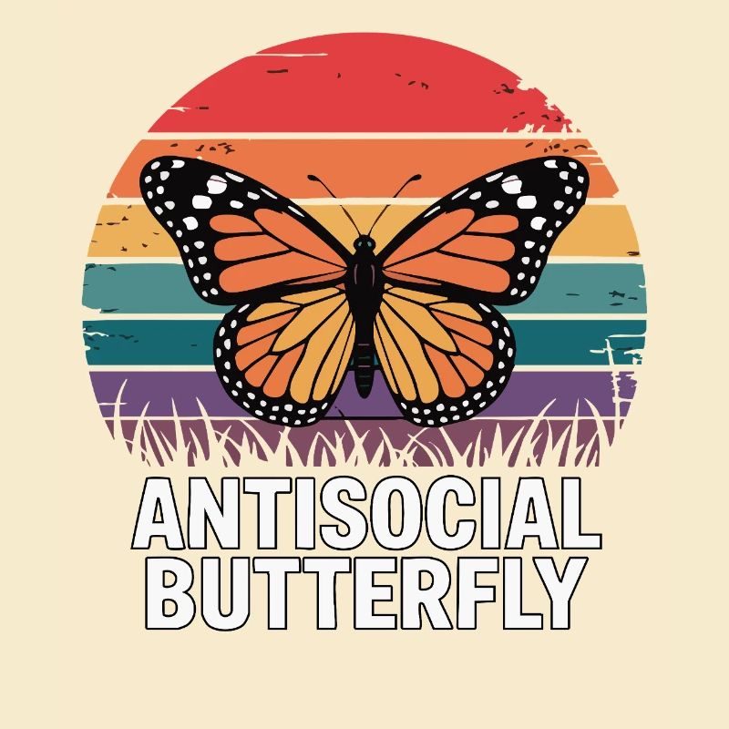 Antisocial Butterfly - Retro Schmetterling