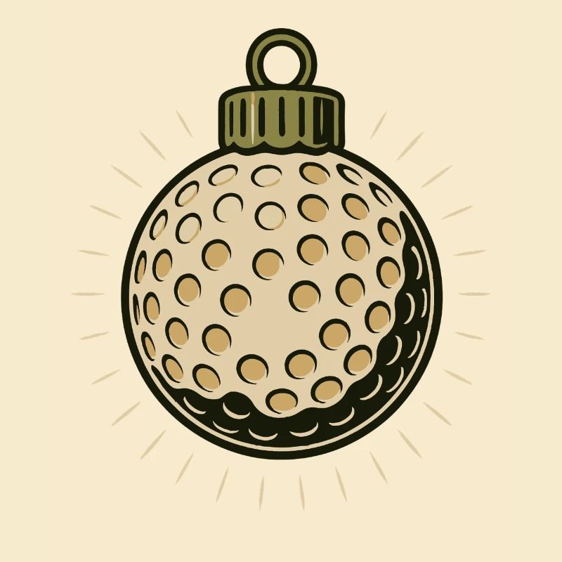 Lustiges Golf-Weihnachtskugel-Design