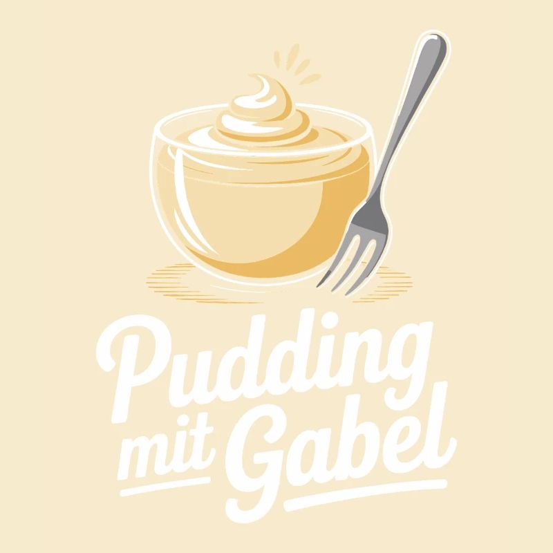Pudding with fork