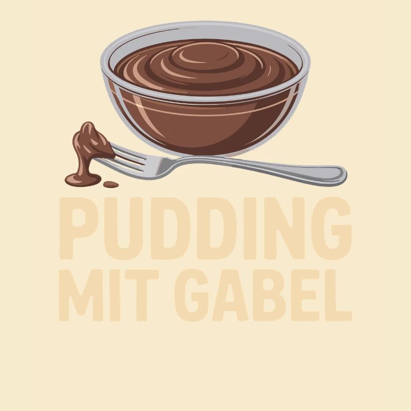 Pudding with fork