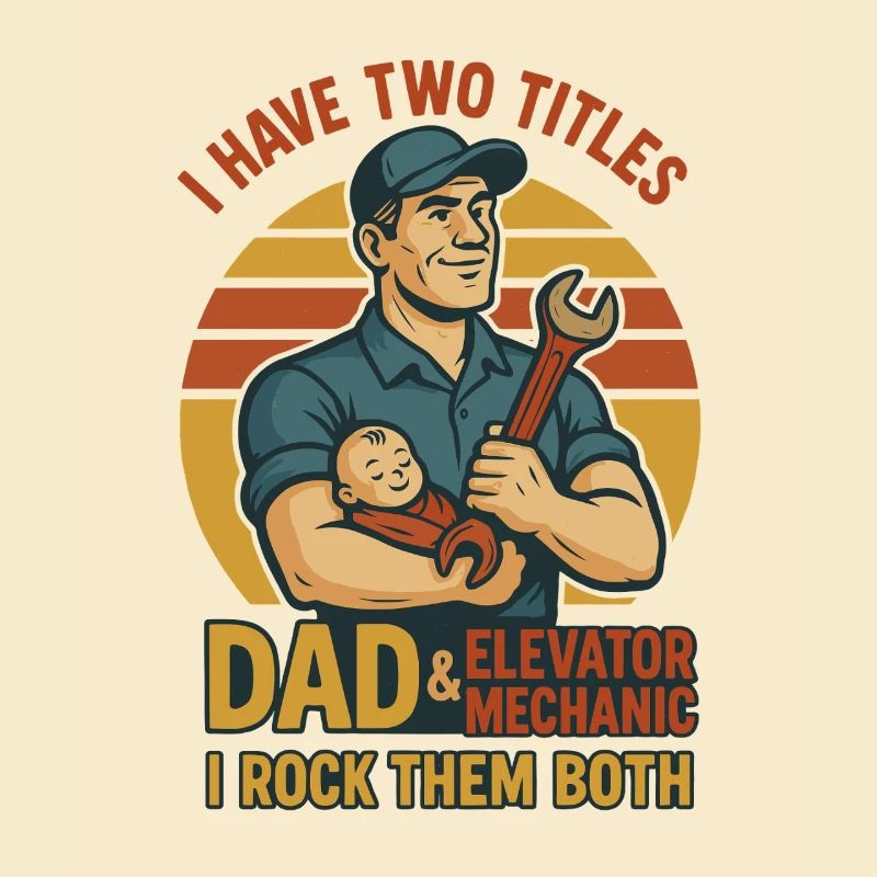 Funny Elevator Inspector Dad And Elevator Mechanic