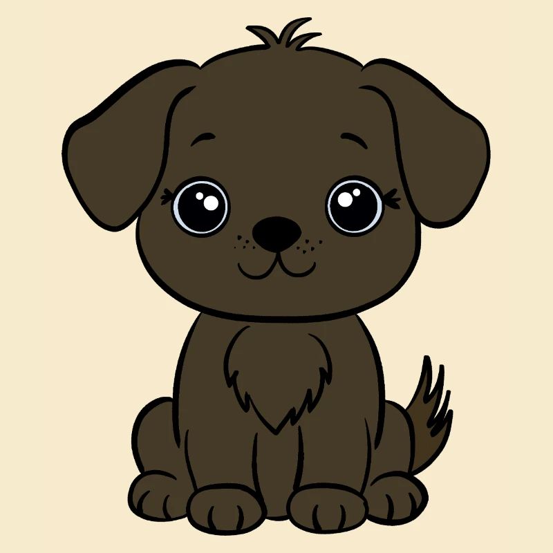 Brauner Hundewelpe