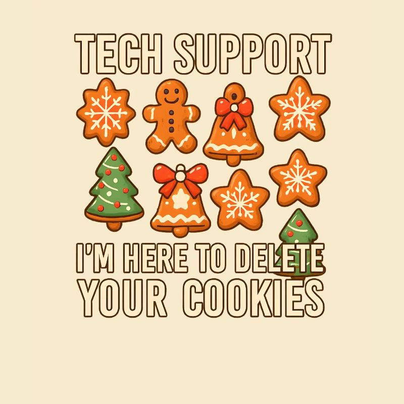 Tech Support Cookies Humor Illustration